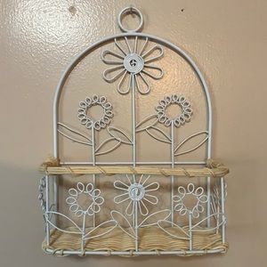 Bathroom/any room wicker and metal shelf